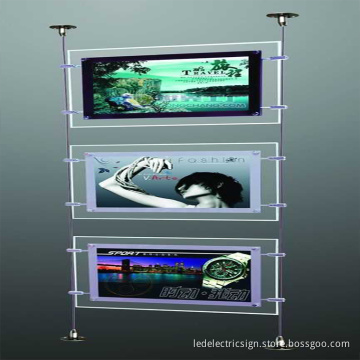 Ceiling Hanging Double Side Crystal LED Light Box for Adverting Picture Frame